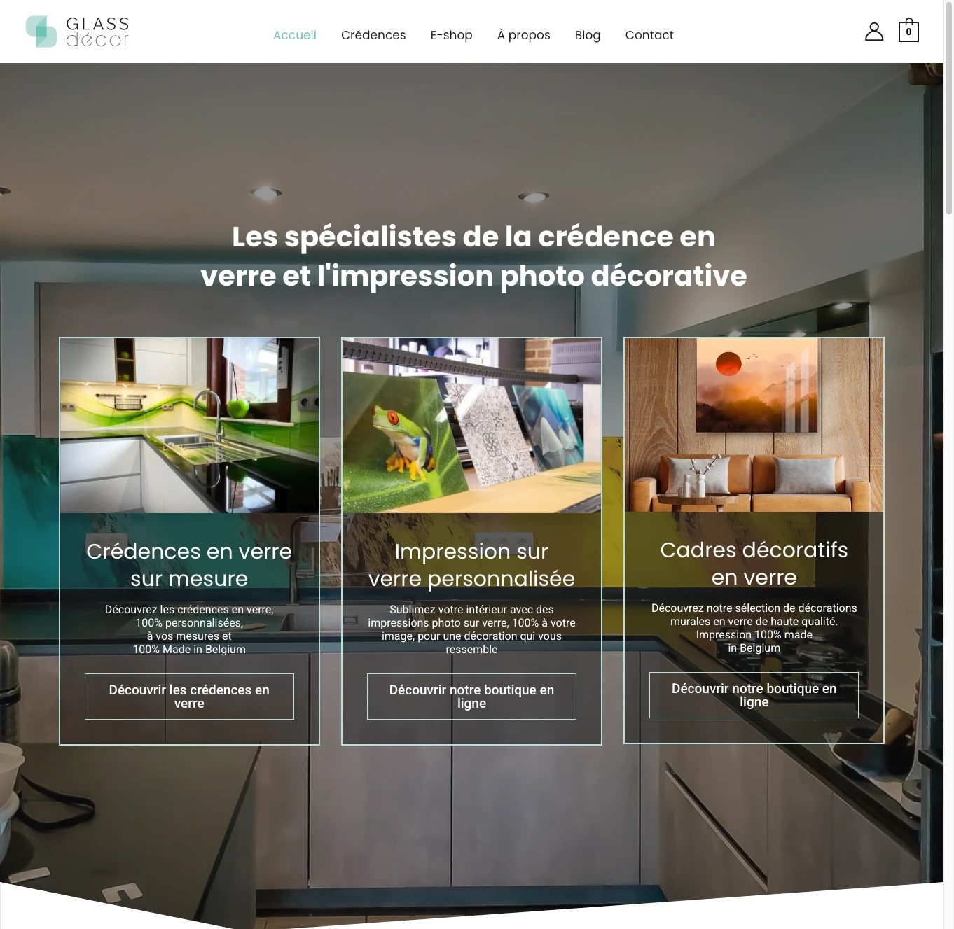 Glass Décor: WooCommerce Website
